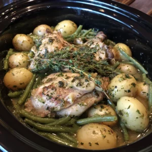 Slow Cooker Garlic Herb Chicken