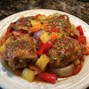 Slow Cooker Hawaiian Pineapple Chicken