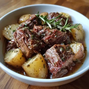 Slow Cooker Herb-Infused Beef and Potatoes