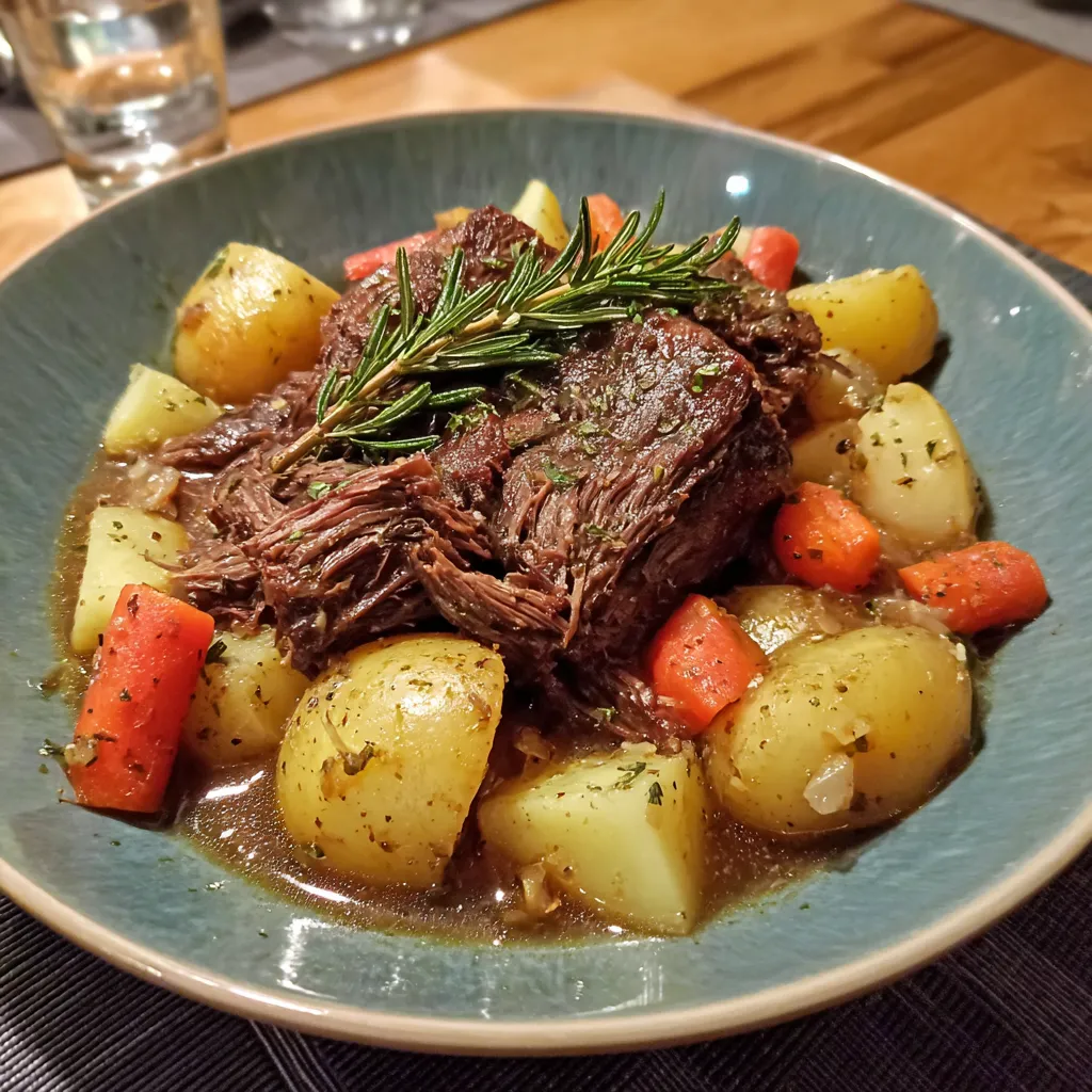 Slow Cooker Herb-Infused Beef and Potatoes