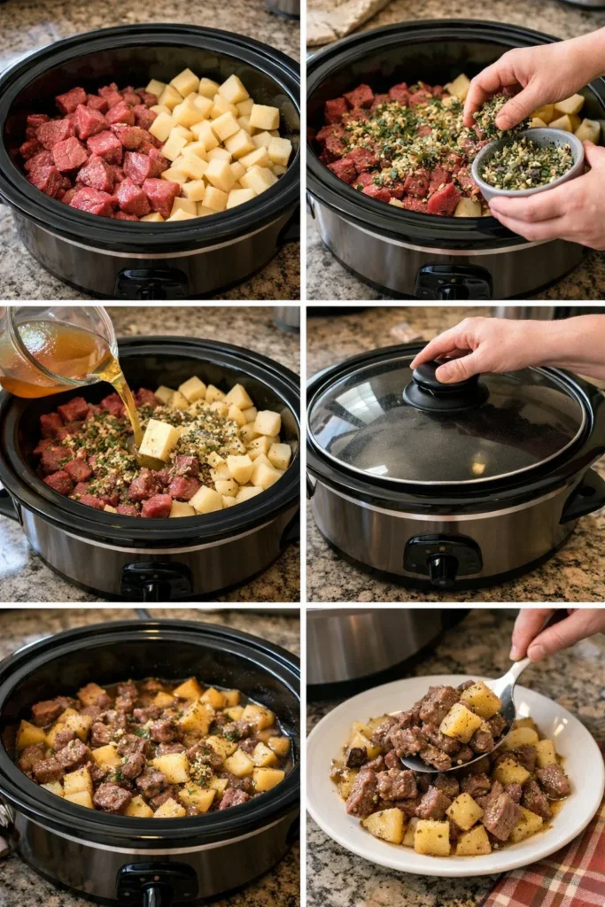 Slow Cooker Herb-Infused Beef and Potatoes