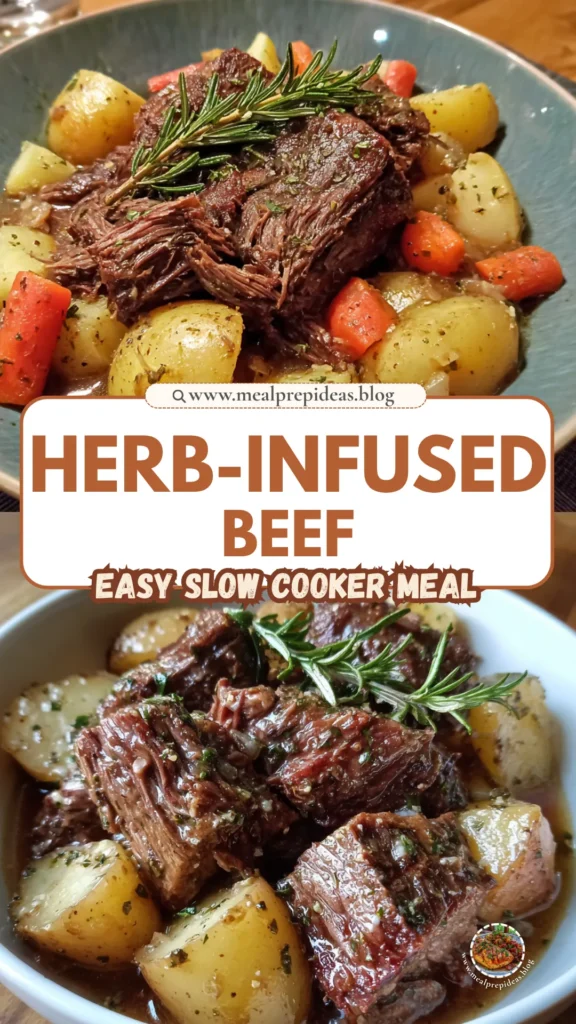 Slow Cooker Herb-Infused Beef and Potatoes