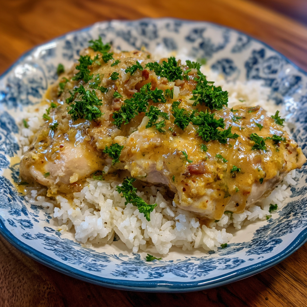 Slow Cooker Honey Mustard Chicken