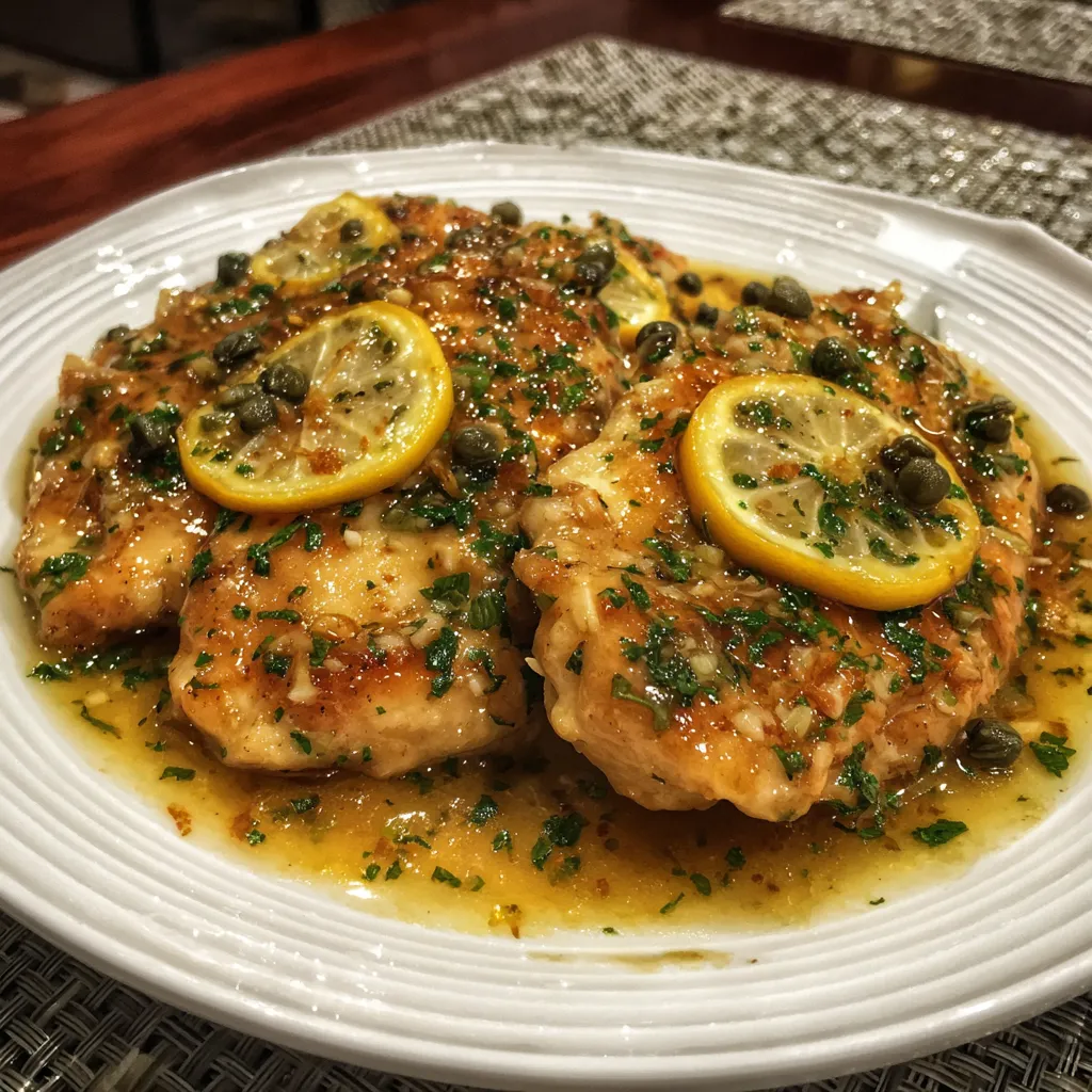 Slow Cooker Lemon Chicken Piccata