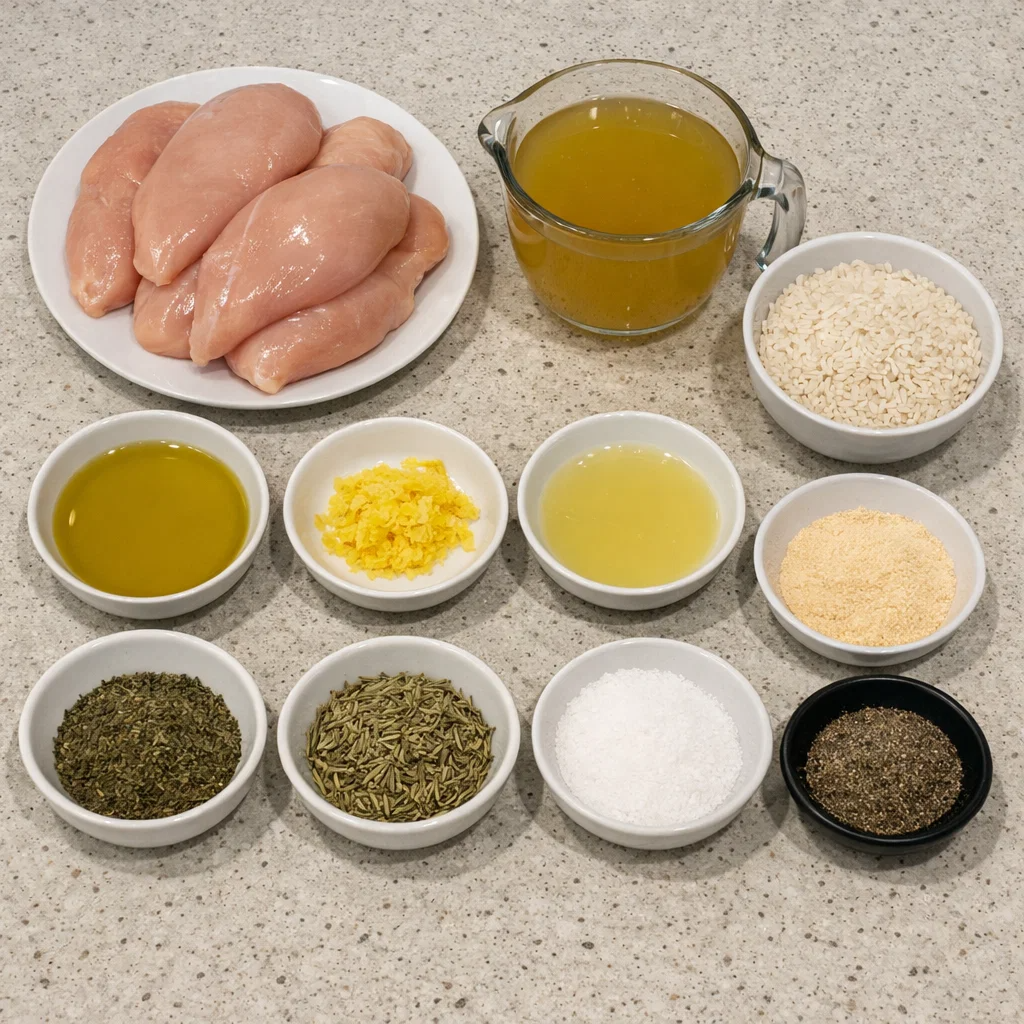 Slow Cooker Lemon Herb Chicken and Rice