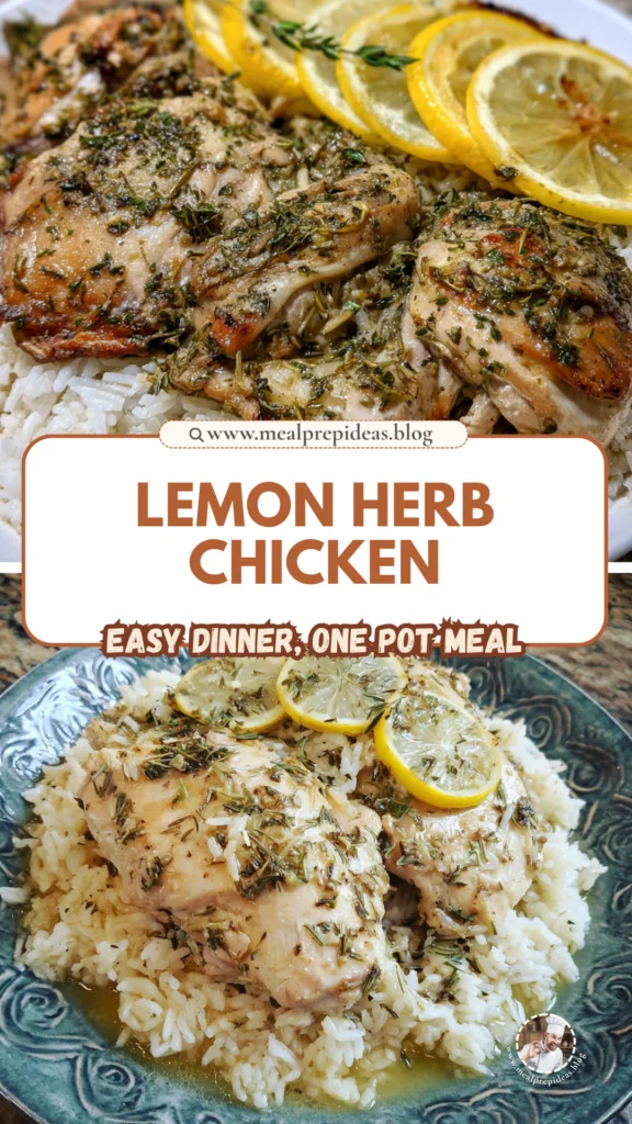 Slow Cooker Lemon Herb Chicken and Rice