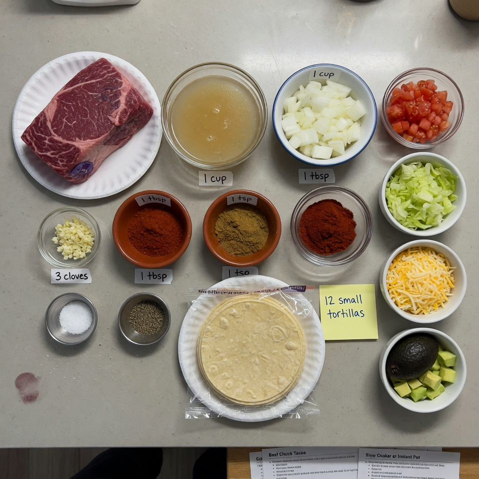 Slow Cooker Shredded Beef Tacos