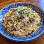 Smoked Beef Alfredo Pasta