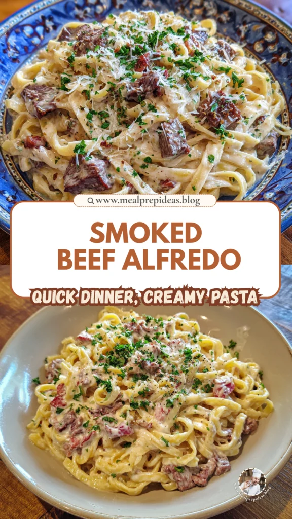 Smoked Beef Alfredo Pasta