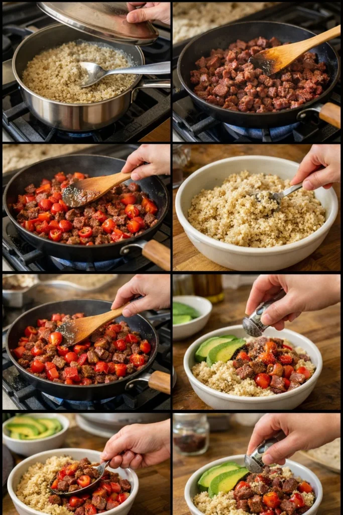 Smoked Beef Quinoa Bowl