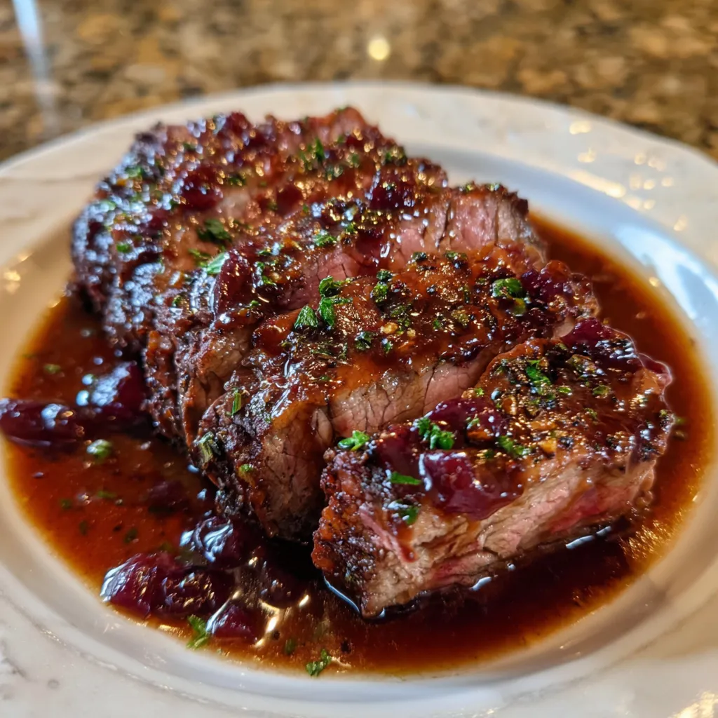 Smoked Beef and Grape Juice Glaze