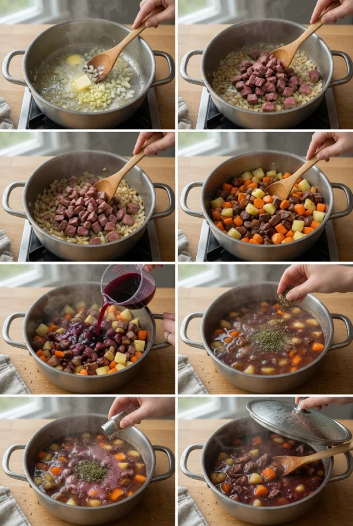 Smoked Beef and Grape Juice Stew