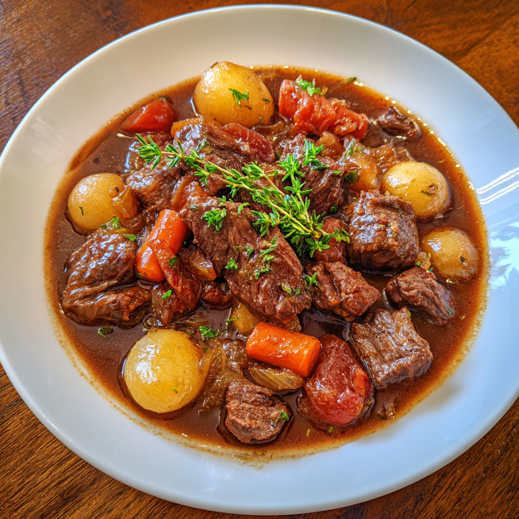 Smoked Beef and Grape Juice Stew