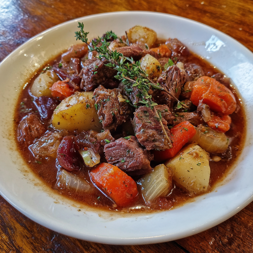 Smoked Beef and Grape Juice Stew