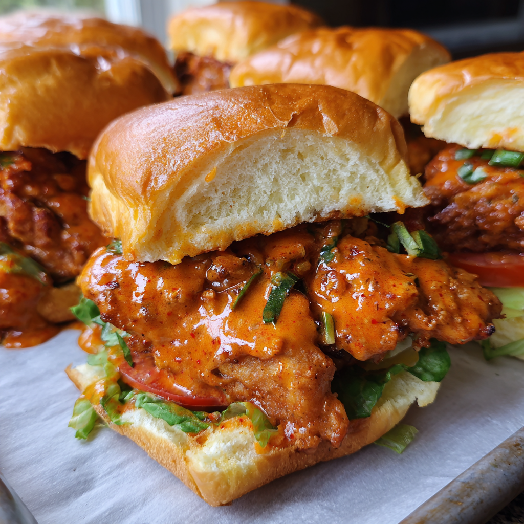 Spicy Bang Bang Chicken Sliders