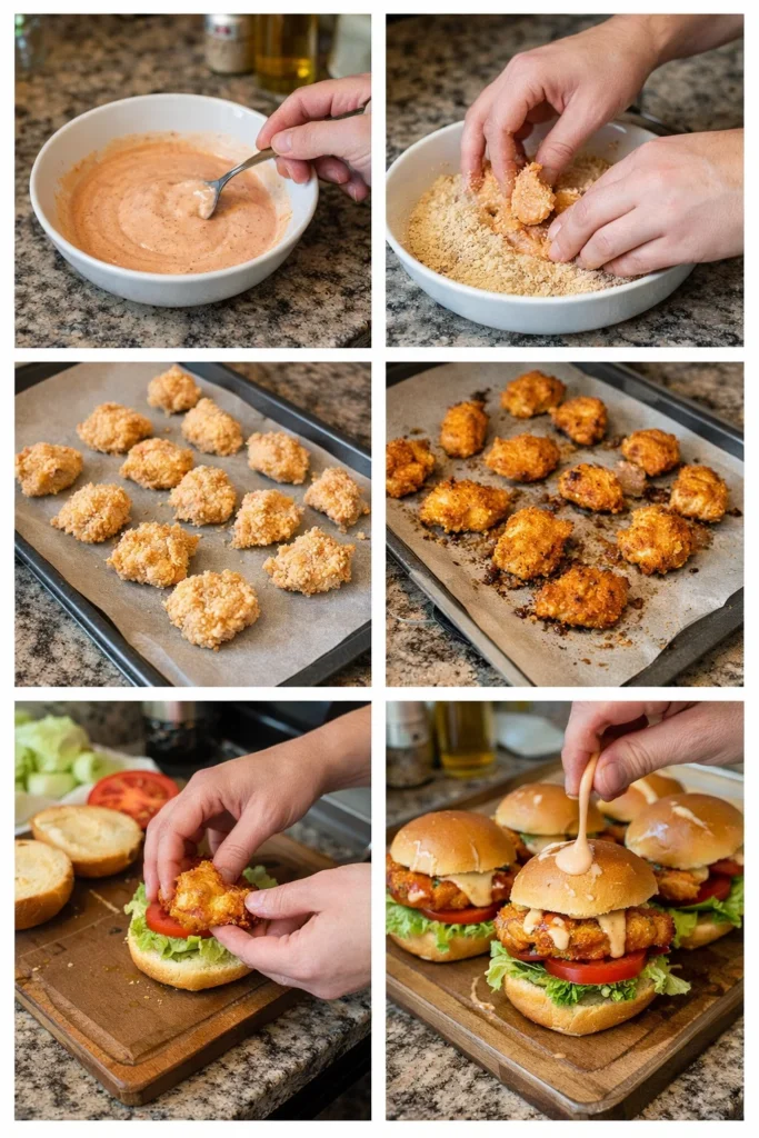 Spicy Bang Bang Chicken Sliders
