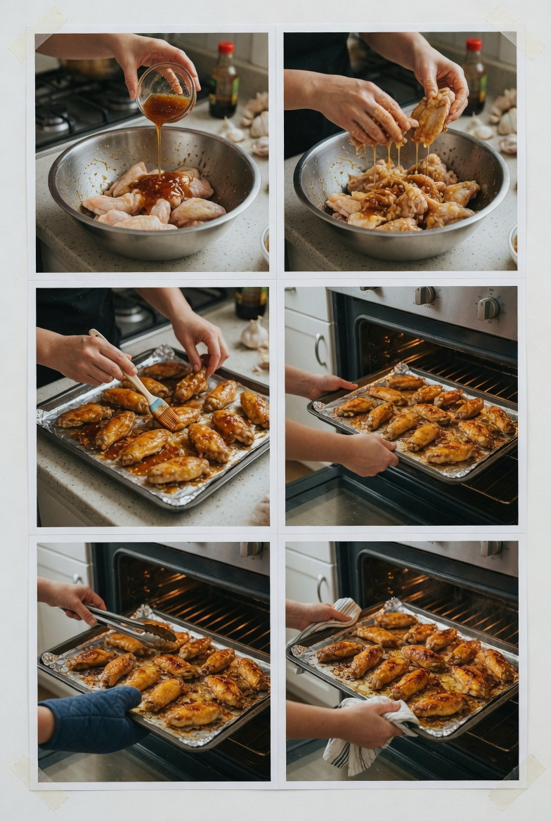 Sweet Honey Garlic Chicken Wings