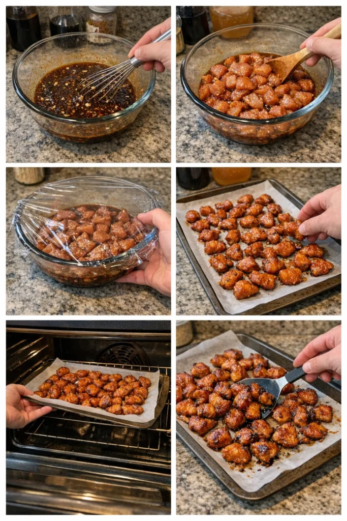 Sweet and Smoky Honey Garlic Chicken Bites