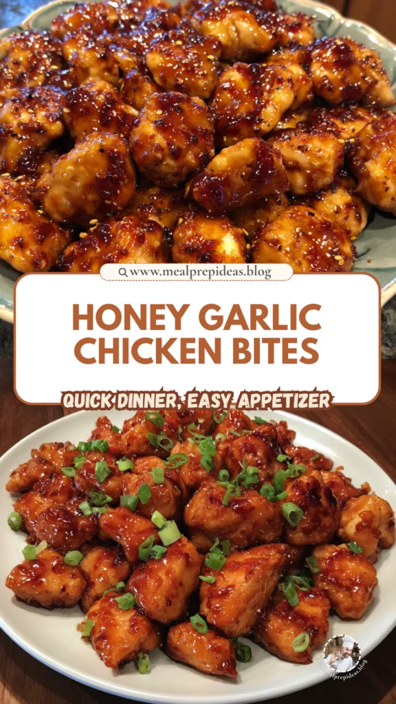 Sweet and Smoky Honey Garlic Chicken Bites