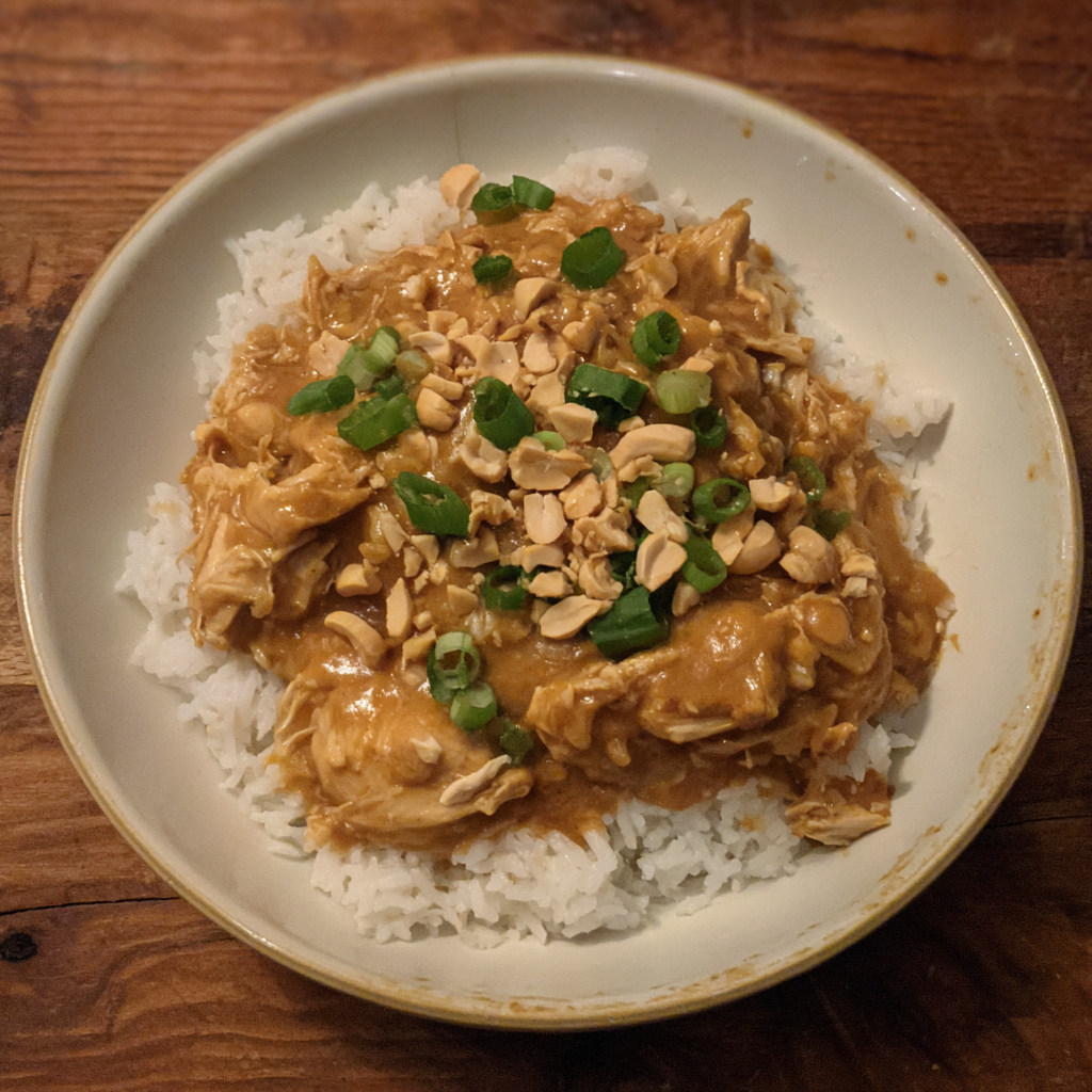 Thai Peanut Chicken Crockpot
