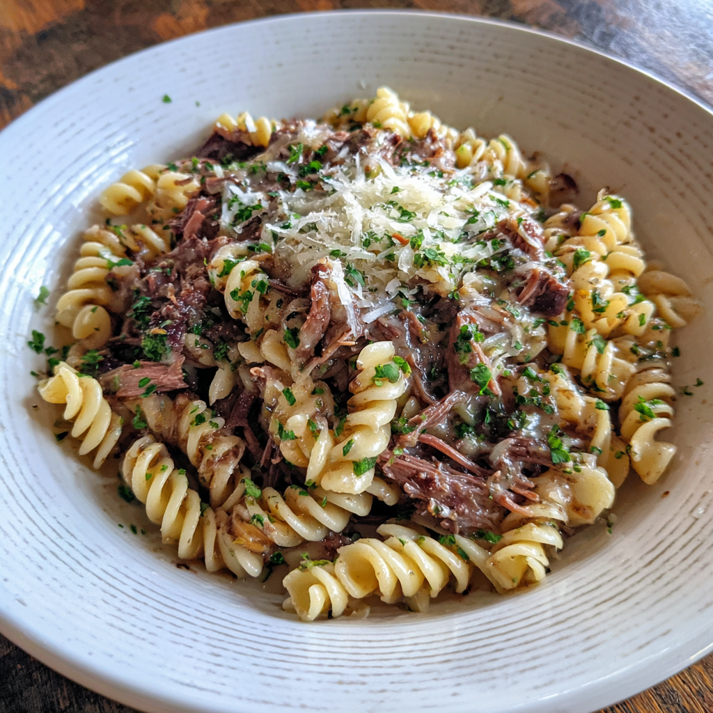 smoked beef pasta dish