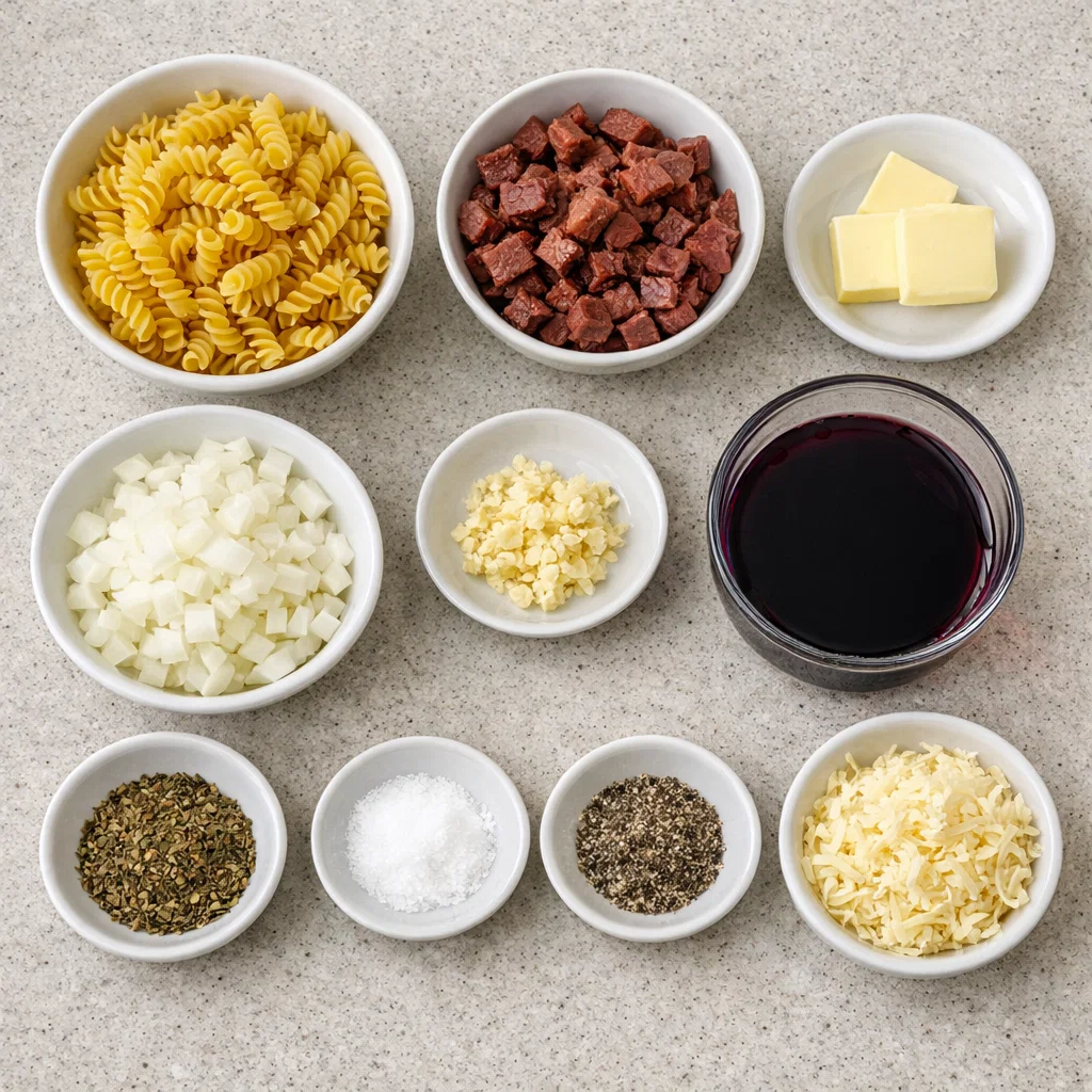 smoked beef pasta dish