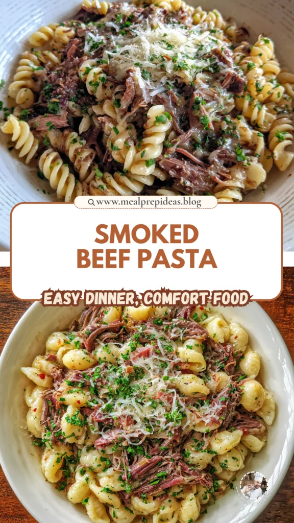 smoked beef pasta dish