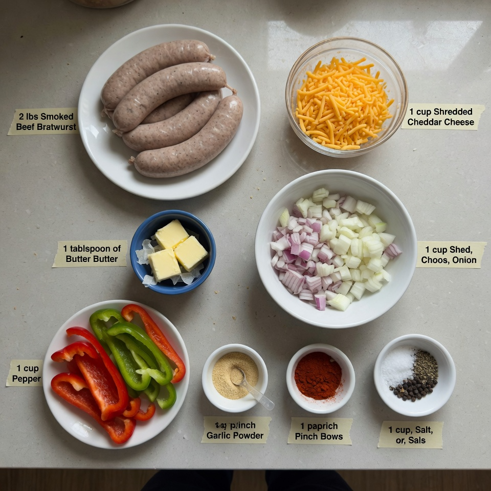 Cheddar Smoked Beef Bratwurst