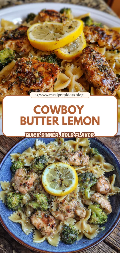Cowboy butter lemon bowtie chicken