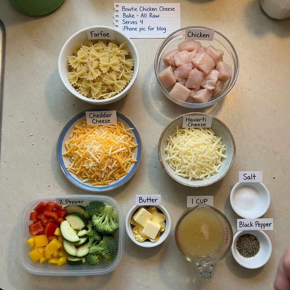 Creamy Cheddar Chicken Bowtie Pasta