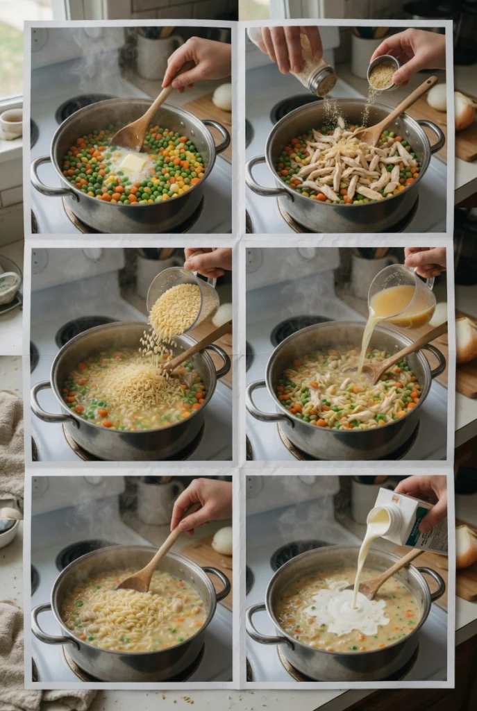Creamy Chicken Pot Pie Orzo