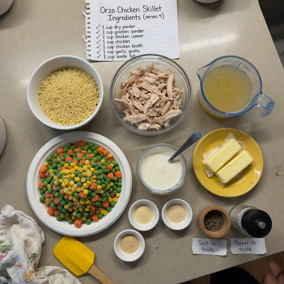 Creamy Chicken Pot Pie Orzo