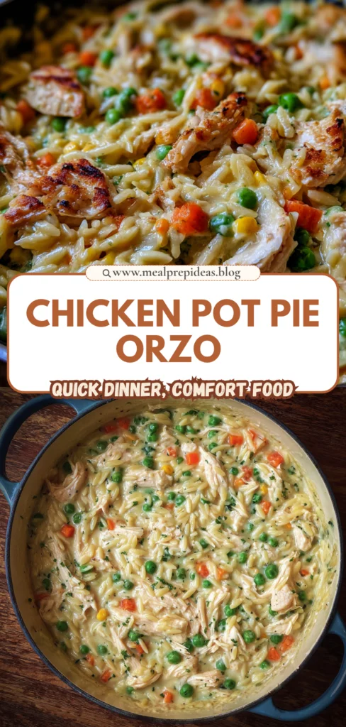 Creamy Chicken Pot Pie Orzo