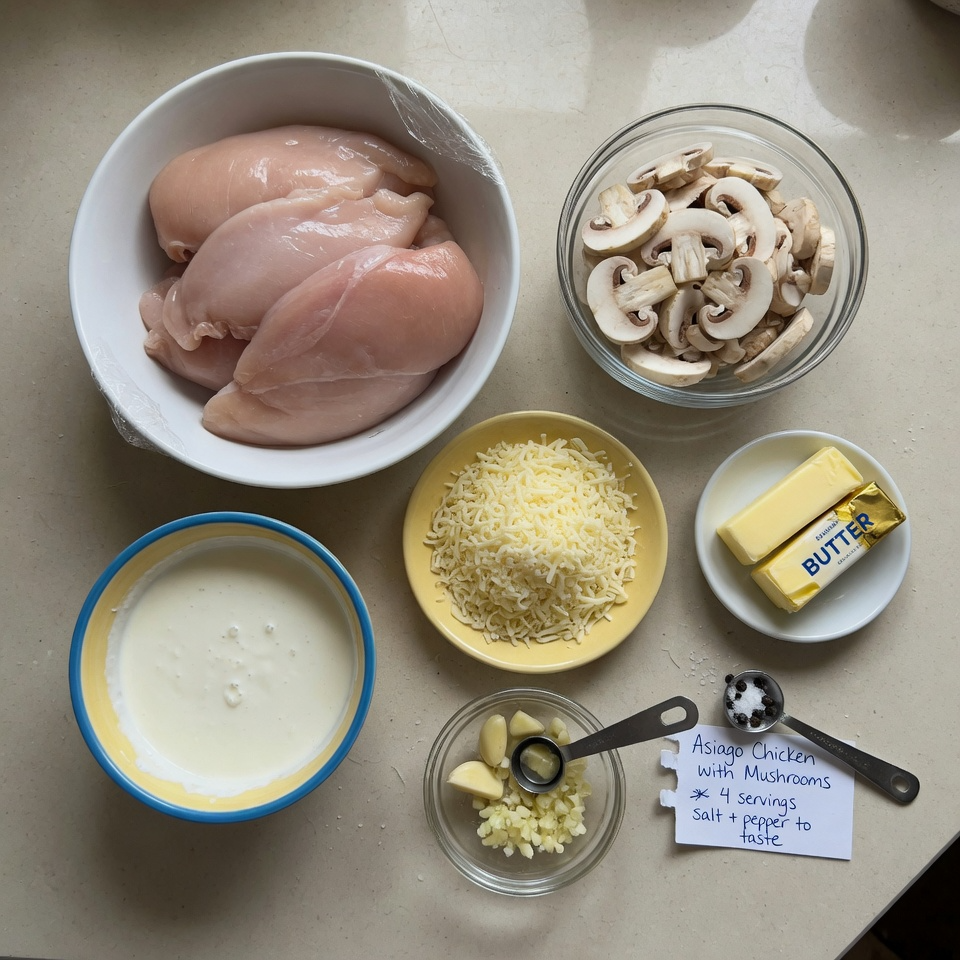 Creamy Mushroom Asiago Chicken