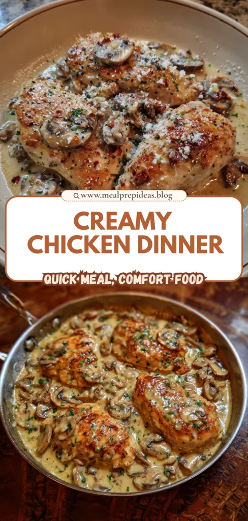 Creamy Mushroom Asiago Chicken