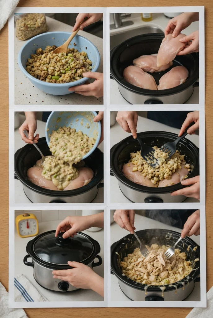 Crock Pot Chicken and Stuffing Dinner