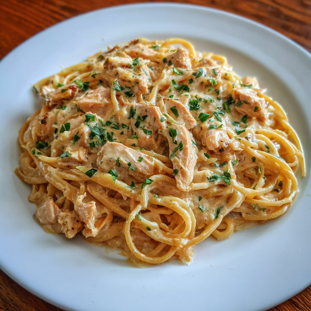 CrockPot Chicken Spaghetti