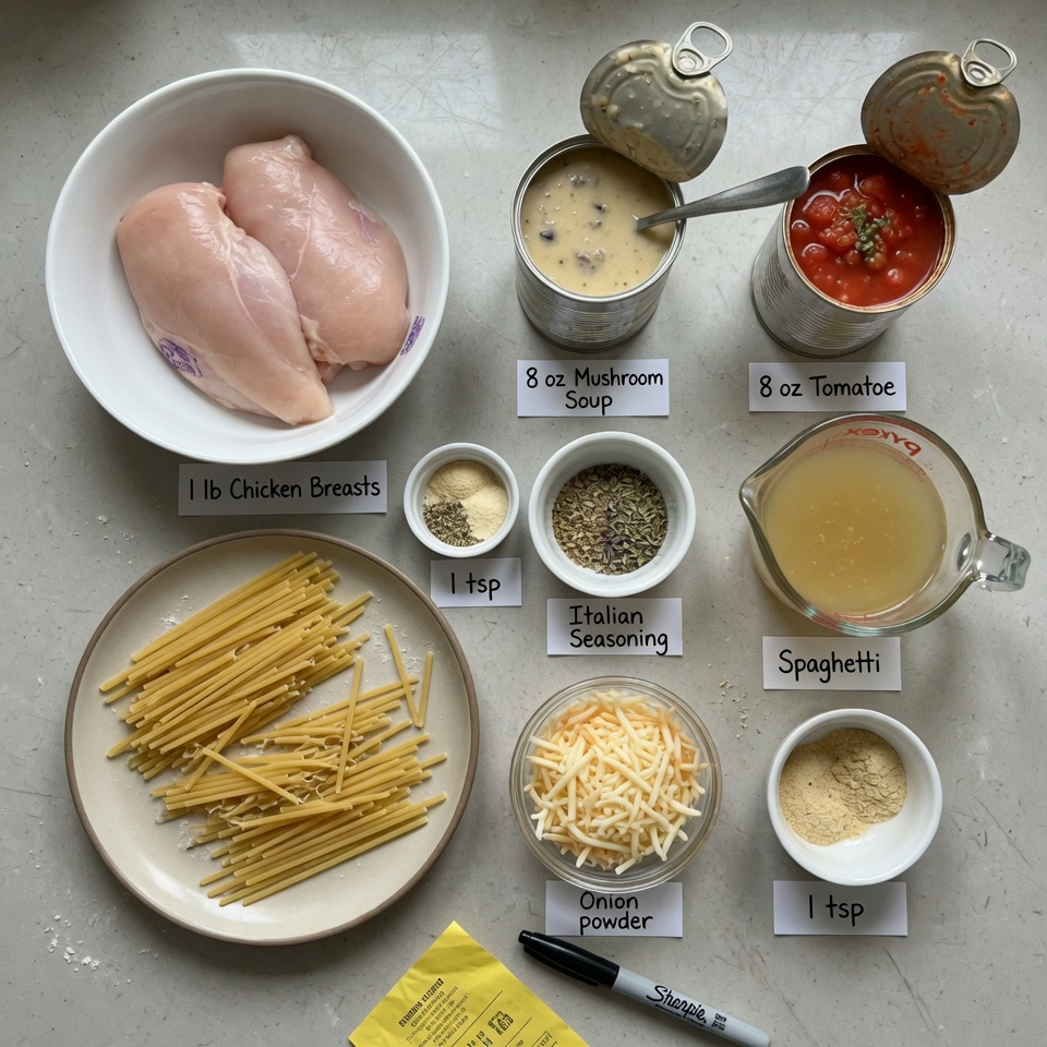 CrockPot Chicken Spaghetti