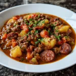 Crockpot Beef Chorizo Stew