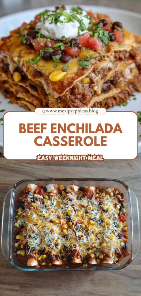 Crockpot Beef Enchilada Casserole