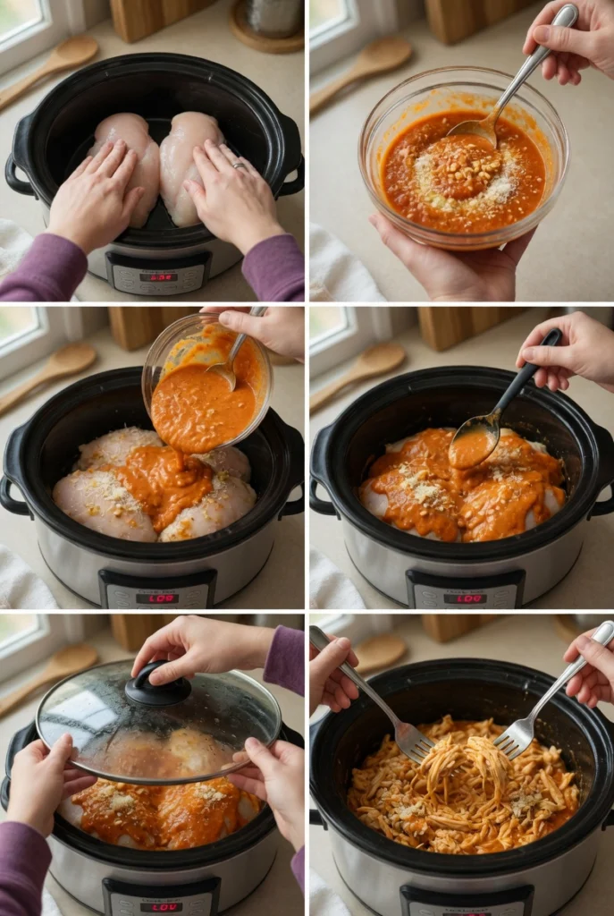 Crockpot Garlic Parmesan Chicken
