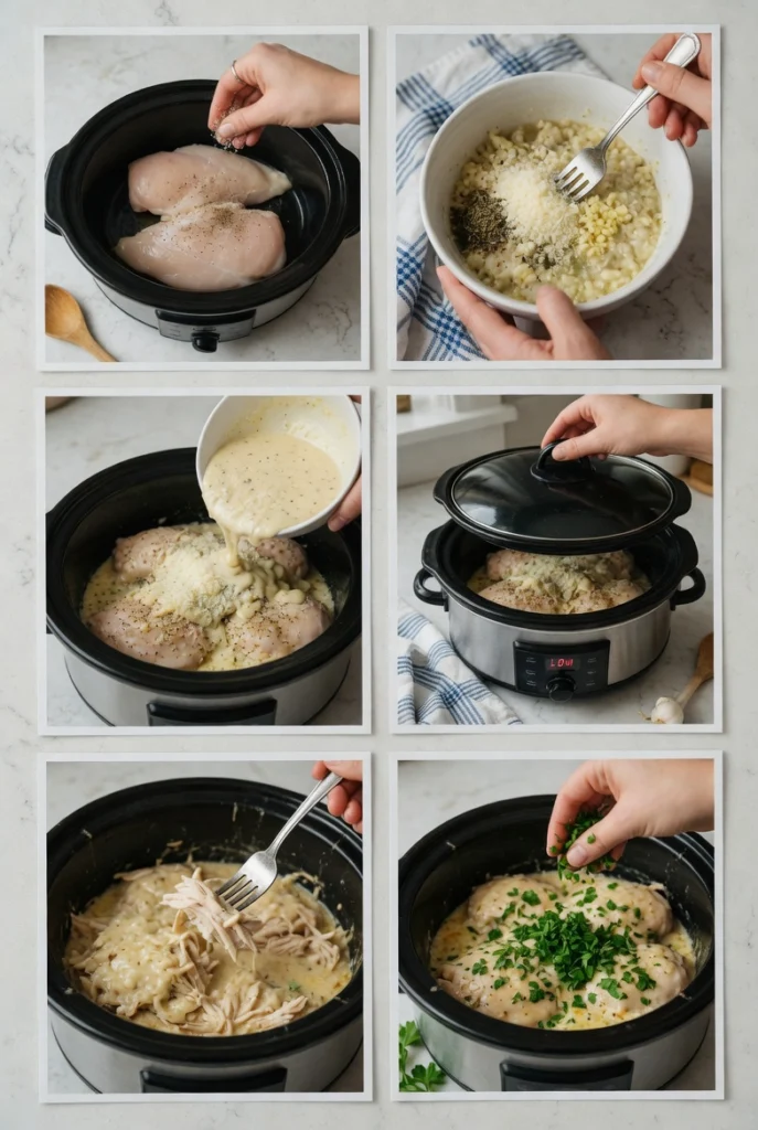 Crockpot Parmesan Garlic Chicken