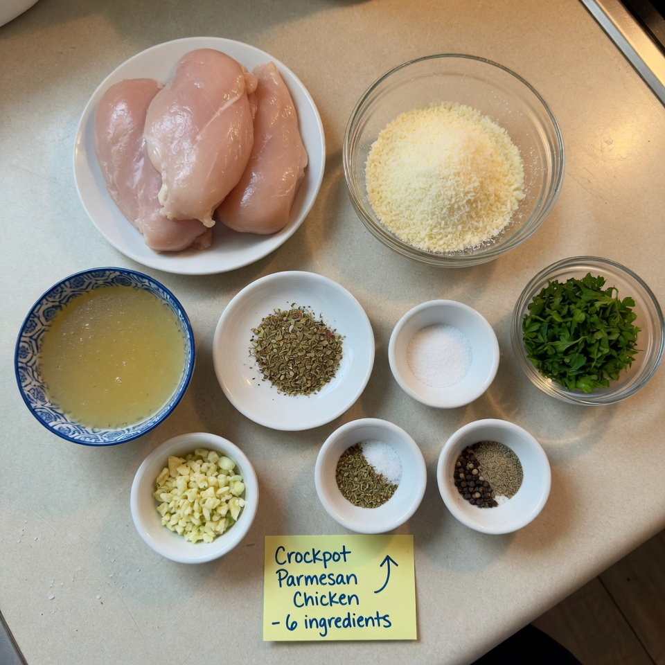 Crockpot Parmesan Garlic Chicken