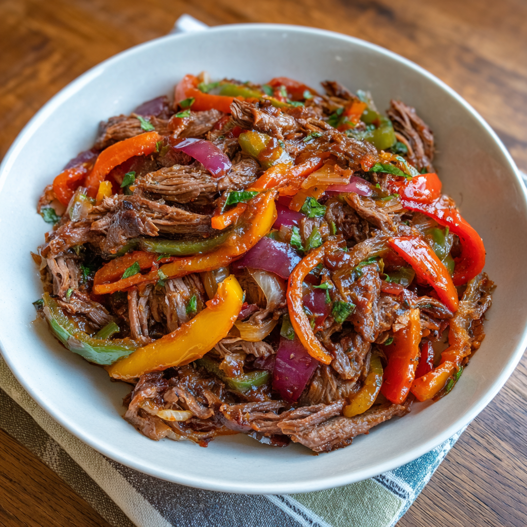 Crockpot Smoked Beef Fajitas