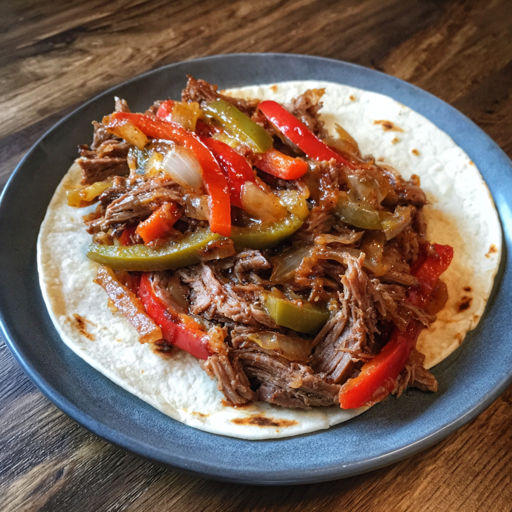Crockpot Smoked Beef Fajitas