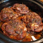 Crockpot Smoked Beef Thighs