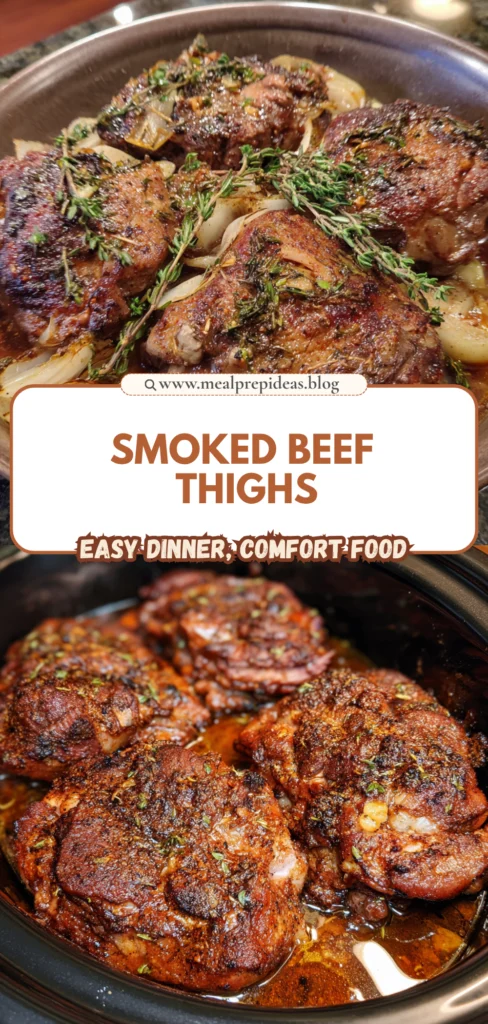 Crockpot Smoked Beef Thighs