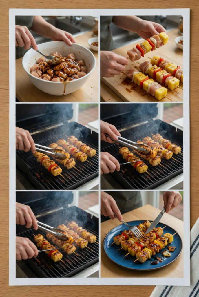 Grilled Pineapple Chicken Kabobs