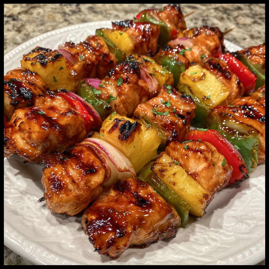 Grilled Pineapple Chicken Kabobs