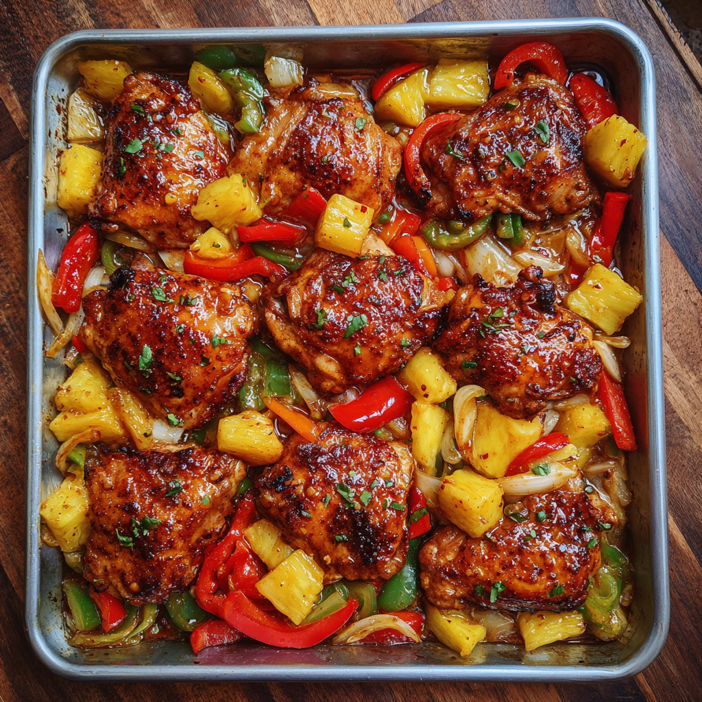 Hawaiian Chicken Sheet Pan